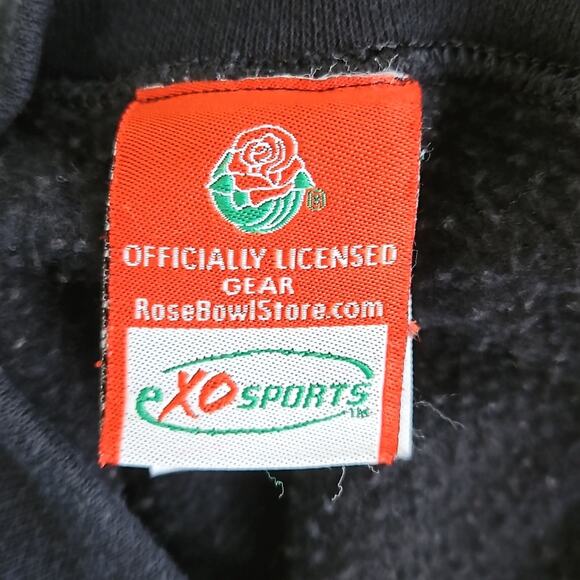 eXO Sports x Rose Bowl Vintage Embroidered Black Sweatshirt | Men's Small - Picture 10 of 16